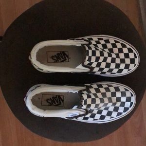 Vans checkered slip ons